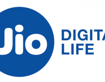 Reliance Jios Logo mit der Aufschrift "Jio Digital Life"