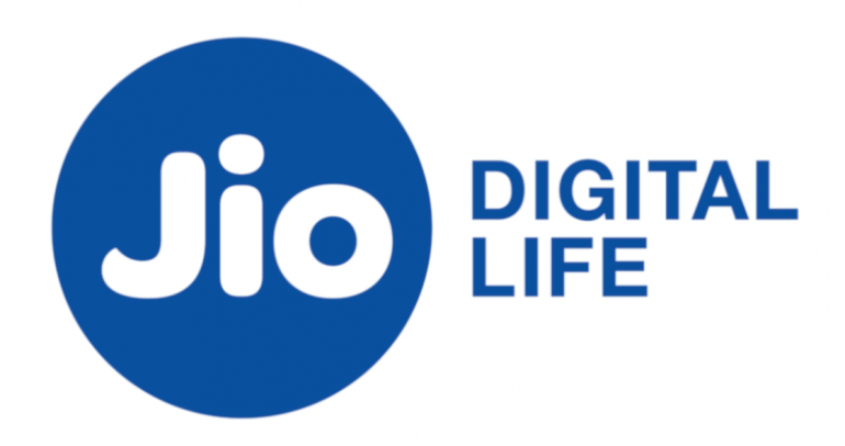 Reliance Jios Logo mit der Aufschrift "Jio Digital Life"