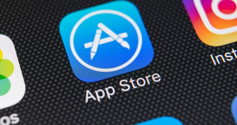 Apple App Store-Symbol auf dem Mac-Bildschirm